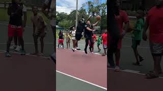 Sarasota Police Officer Grahling plays basketball with students in North Sarasota [upl. by Oned285]