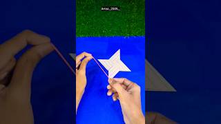 Ninja star making from paper  paper ninja star paper craft shorts ninjastar artist viral art [upl. by Asilat233]