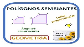 ▶ POLÍGONOS SEMEJANTES 🌻GGEOMETRÍA Ejemplos prácticos y sencillos de poligonos semejantes [upl. by Cichocki]