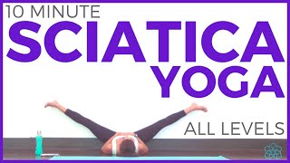 10 minute Yoga for SCIATICA and Low Back Pain 💙 UP THE WALL  Sarah Beth Yoga [upl. by Glory]