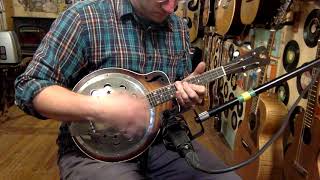 1930s Dobro resonator mandolin 4 string mod uke tuning [upl. by Eiralih]