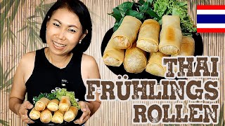 THAI FRÜHLINGSROLLEN Rezept Unglaublich lecker 😋🇹🇭Thailändisch kochen [upl. by Esahc]