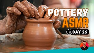 Pottery ASMR Learning how to throw ceramic jars on a pottery wheel [upl. by Ancel]