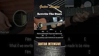 Rewrite The Stars  AnneMarie amp James Arthur EASY Guitar Tutorial Chords guitar guitartutorial [upl. by Leelaj319]