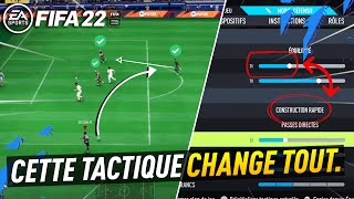 TUTO FIFA 22  Cette FORMATION CHANGE TOUT  TACTIQUES PERSO  412122 META [upl. by Refenej]