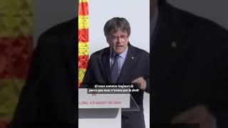 Espagne Puigdemont réapparaît après sept ans dexil et disparait de nouveau [upl. by Hudnut469]