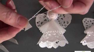 How to Make a Paper Doily Angel Using Aleenes Original Tacky Glue Long Version [upl. by Mollie176]