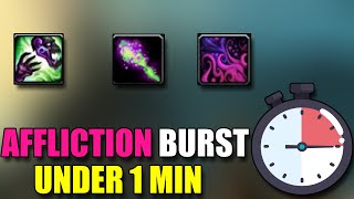 How to Burst as Affliction warlock Explained Under 1 minute  Bualock PVP Guide [upl. by Meri]