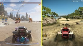 Onrush Open Beta vs Motorstorm Pacific Rift Comparison [upl. by Calie]