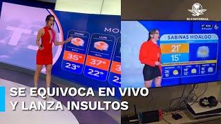 Se equivoca la chica del clima en plena transmisión en vivo y se viraliza [upl. by Ferna]