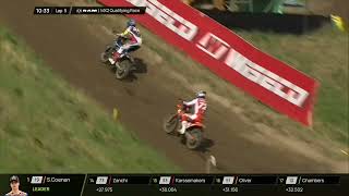 LCoenen vs Everts vs Elzinga MX2 RAM Qualifying Race  MXGP of Czech Republic 2024 [upl. by Allemat]