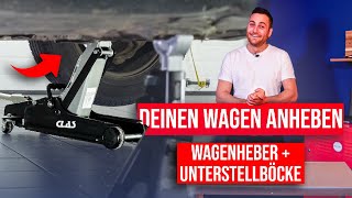 So hebst du dein Fahrzeug RICHTIG sicher an  Wagenheber  Unterstellböcke 🚘 [upl. by Brie224]