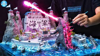 How to make Diorama Godzilla Attacks MarineFord Naval Headquarters [upl. by Shields]