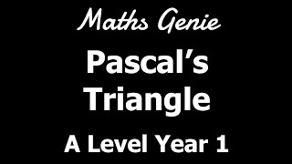 Pascals Triangle [upl. by Anovad]