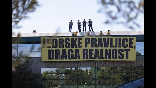 Greenpeaceova intervencija proti JEK2 JEDRSKE PRAVLJICE DRAGA REALNOST [upl. by Carnahan]