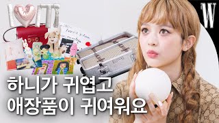 ENGJP 뉴진스 하니가 숙소 통째로 옮겨온 애장품 컬렉션 캐리어에 담아온 아이템이 무려 17개💓 by W Korea [upl. by Ong670]