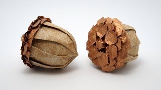 Origami Acorn Beth Johnson  Spread Hex Tessellation Eric Gjerde [upl. by Ykciv]