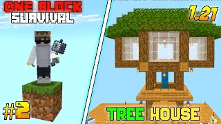 I Build A Tree House In One Block😍 ll One Block Survival Series Ep2 ll minecraft 🤗 [upl. by Millhon395]