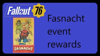 Fallout 76 Fasnacht event rewards Every mask you can get from the event [upl. by Assadah]