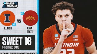 Illinois vs Iowa State  Sweet 16 NCAA tournament extended highlights [upl. by Attela]