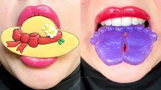 🦶👒8 mins Relaxing Eating Sounds for Sleep ASMR Emoji Challenge🦶👒 [upl. by Arenat]