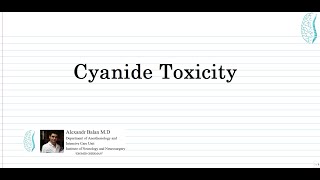 Cyanide Poisoning [upl. by Niwled]