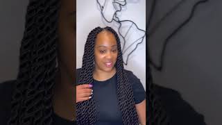 Senegalese Twist Tutorial Extra Length Rope Braids  Stitched Flat Twist [upl. by Llezniuq]