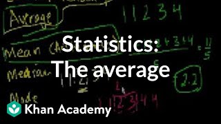 Statistics The average  Descriptive statistics  Probability and Statistics  Khan Academy [upl. by Nazar]