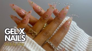 How To Do Gel X Nails At Home Without a Drill  BEGINNER FRIENDLY  gel x nails tutorial [upl. by Yup]