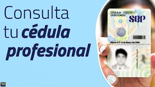 ¿Necesitas consultar tu cédula profesional Hazlo así [upl. by Eelarak102]