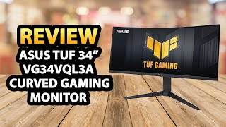 ASUS TUF Gaming 34quot Curved Monitor VG34VQL3A ✅ Review [upl. by Shererd147]