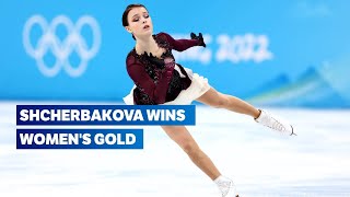 ⛸ Anna Shcherbakova wins Womens Gold  Figure Skating Beijing 2022  Free Skate highlights [upl. by Noillimaxam580]