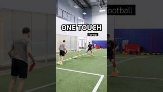 Warmup drill to work 1 touch amp scanning soccer football [upl. by Nonah]