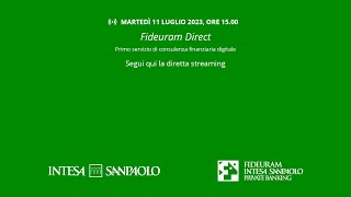 Fideuram Direct  Primo servizio di consulenza finanziaria digitale [upl. by Elder922]