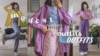 modest outfit ideas colourful 🌈 [upl. by Ansley218]