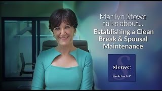 Divorce Advice Establishing a Clean Break amp Spousal Maintenance  Top Divorce Lawyer Marilyn Stowe [upl. by Broderic]