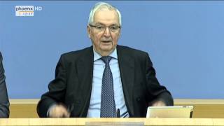 Umweltschutz PK mit Jürgen Trittin und Klaus Töpfer am 20102014 [upl. by Ynavoeg]