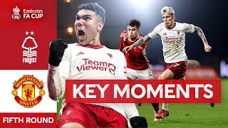 Nottingham Forest v Manchester United  Key Moments  Fifth Round  Emirates FA Cup 202324 [upl. by Pages]