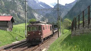 bls Autoverlad Lötschberg 2 Kandersteg  Goppenstein mit Re 425 [upl. by Eibbor]