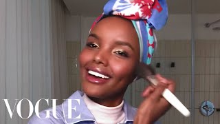 Halima Adens Epic Guide to Glowing Skin amp Golden Eyes  Beauty Secrets  Vogue [upl. by Eerahc800]