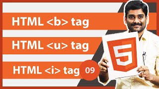 HTML b Tag  i Tag  u Tag  HTML Tutorial 09 🚀 [upl. by Beichner40]