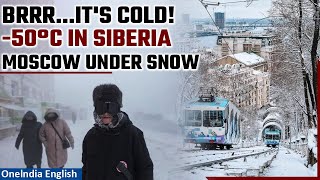 Winters Wrath Siberia Freezes at 50°C Moscow Blanketed in Unprecedented Snow  Oneindia News [upl. by Ardnua903]