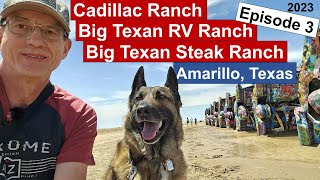 Cadillac Ranch Big Texan RV Ranch Big Texan Steak Ranch 72oz Steak Challenge Amarillo Texas [upl. by Rein]