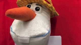 Disney Frozen  Singing Olaf Snowman Stuffed Toy  Olaf in Summer by DisneyToysReview [upl. by Thornton]