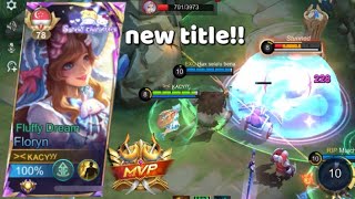 FLORYN IS BACK‼️ Floryn godly support mvp gameplay🩷👻 [upl. by Lorelle]