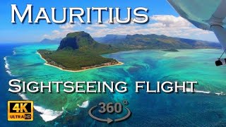 MAURITIUS Sightseeing flight  LAGOON FLIGHT  360° video 4k [upl. by Anita]