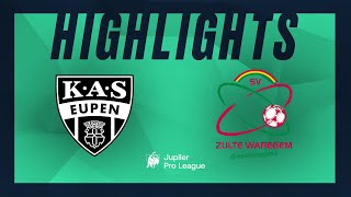 KAS Eupen – SV Zulte Waregem hoogtepunten [upl. by Morrie427]