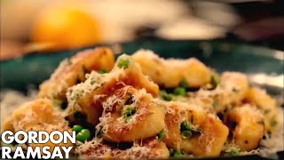 Homemade Gnocchi with Peas and Parmesan  Gordon Ramsay [upl. by Husein837]