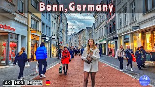 Bonn best tourist attractions in Germany Walking tour 4k HDR 60fps [upl. by Annalla]