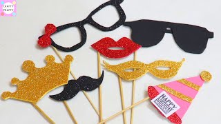 How to make Party Props at home  DIY Photobooth Props idea kit para fiestasfotos [upl. by Bliss]